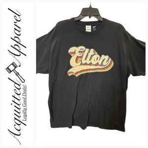 Elton John Port Company Black Tee Shirt 3XL